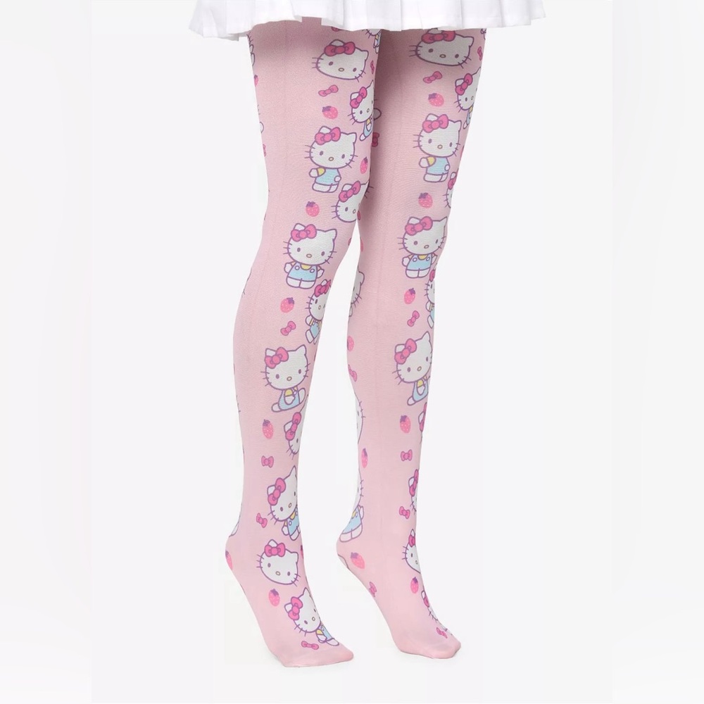 NWT - Hot Tooic Deadstock Women’s Hello Kitty Strawberry Tights - OS